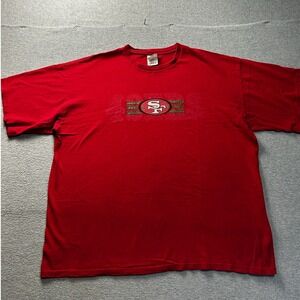 San Francisco 49ers Adidas T Shirt Mens 2XL Red‎ NFL Football Graphic Tee